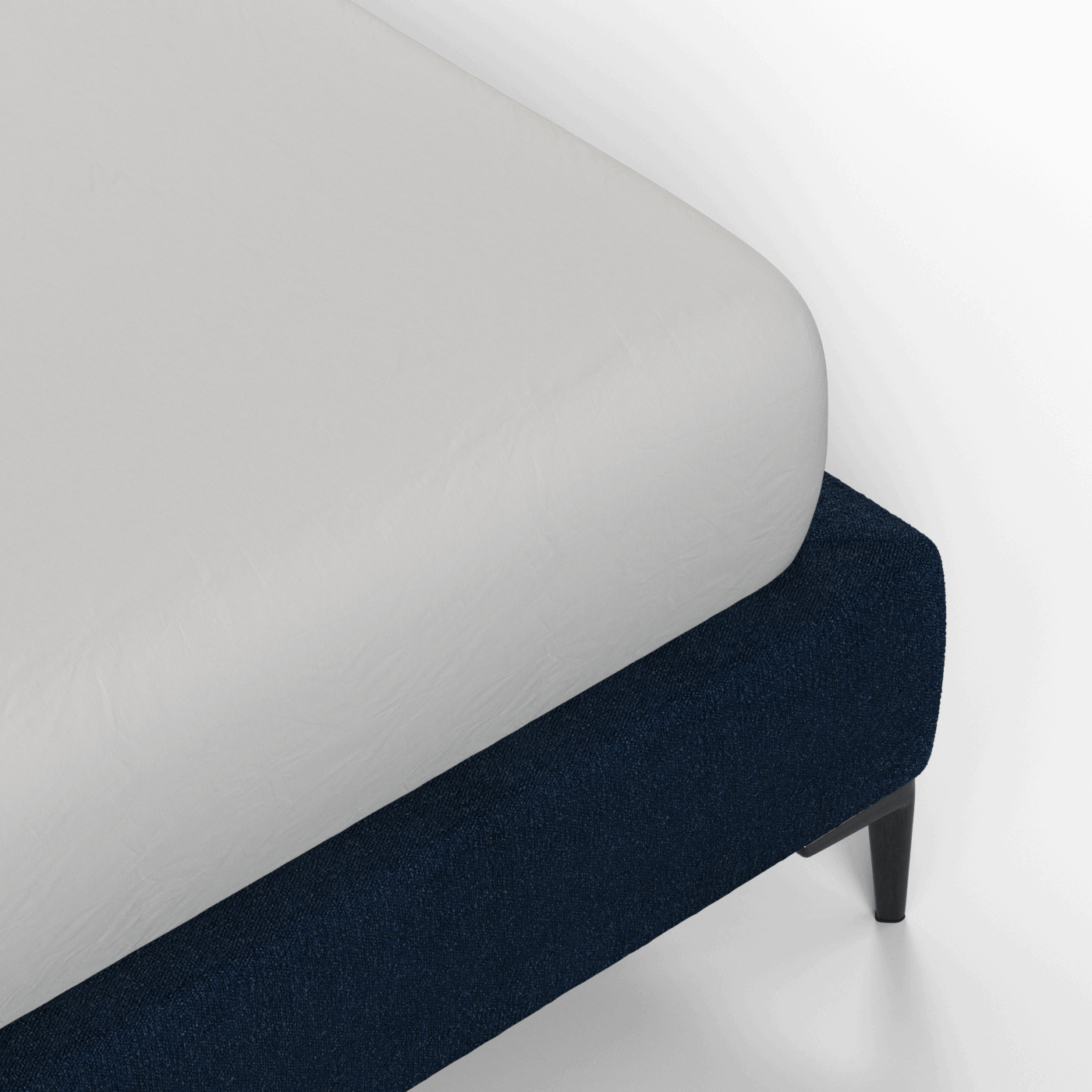Abbey Upholstered Bed with Structured Headboard and Refined Lines