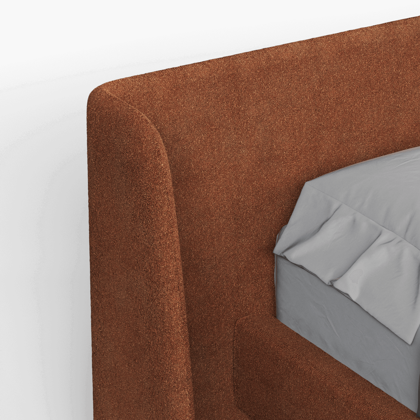 Abbey Upholstered Bed with Structured Headboard and Refined Lines