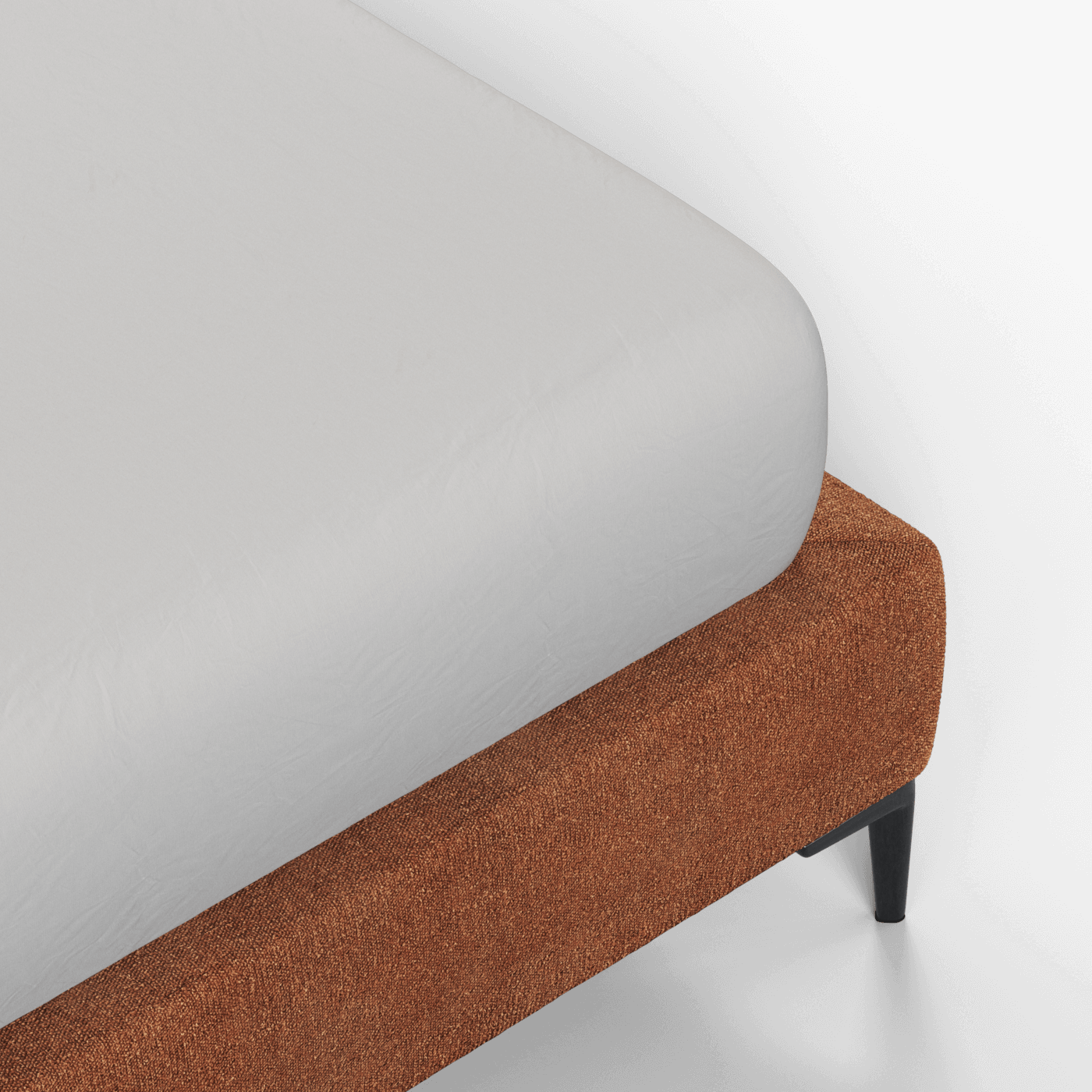 Abbey Upholstered Bed with Structured Headboard and Refined Lines