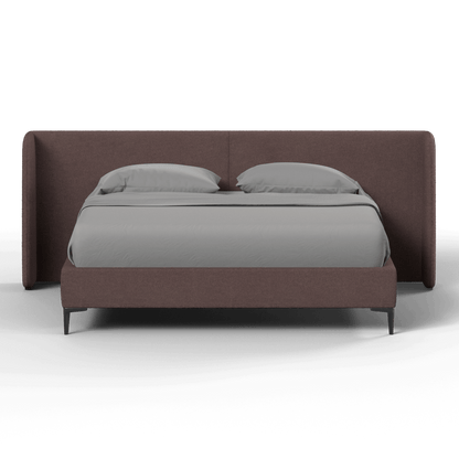 Abbey Upholstered Bed with Structured Headboard and Refined Lines