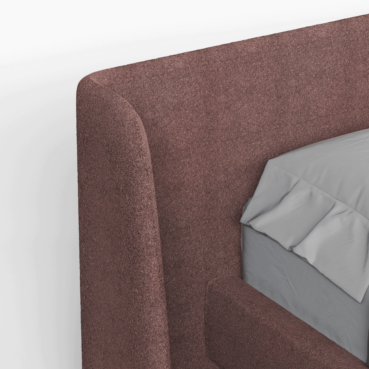 Abbey Upholstered Bed with Structured Headboard and Refined Lines