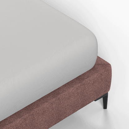 Abbey Upholstered Bed with Structured Headboard and Refined Lines