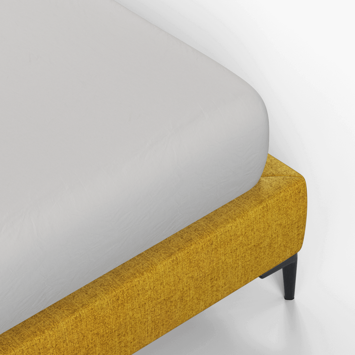 Abbey Upholstered Bed with Structured Headboard and Refined Lines