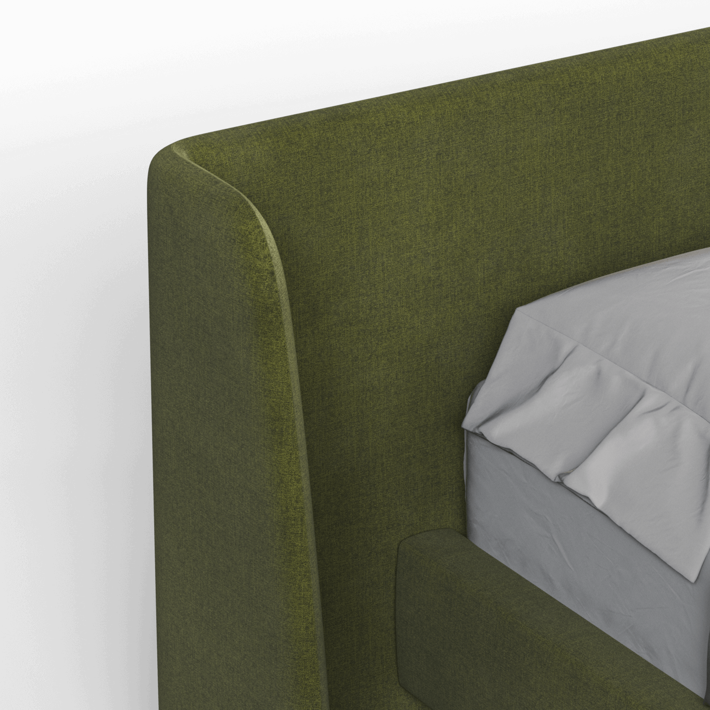Abbey Upholstered Bed with Structured Headboard and Refined Lines