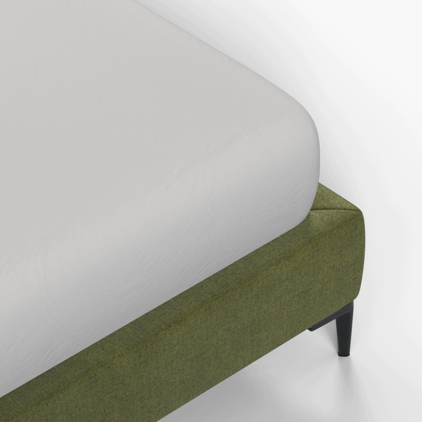 Abbey Upholstered Bed with Structured Headboard and Refined Lines