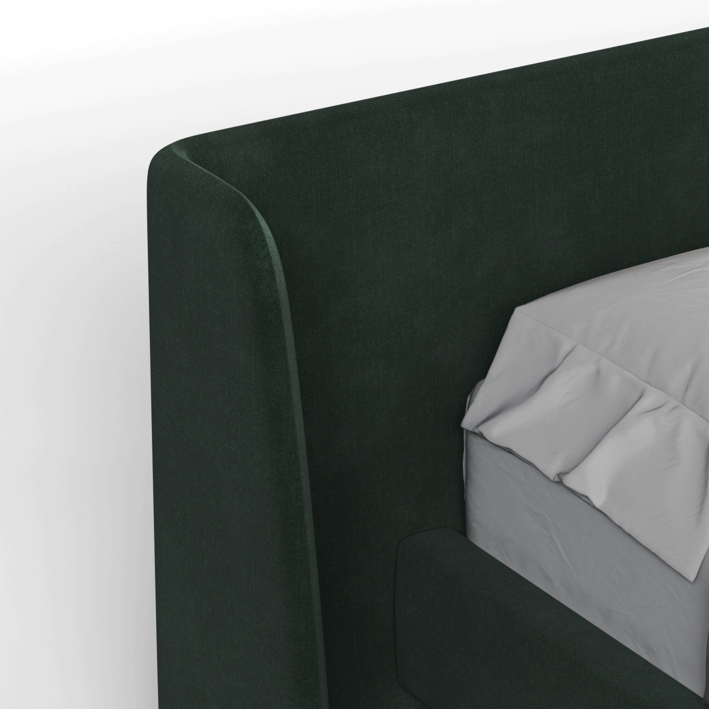 Abbey Upholstered Bed with Structured Headboard and Refined Lines