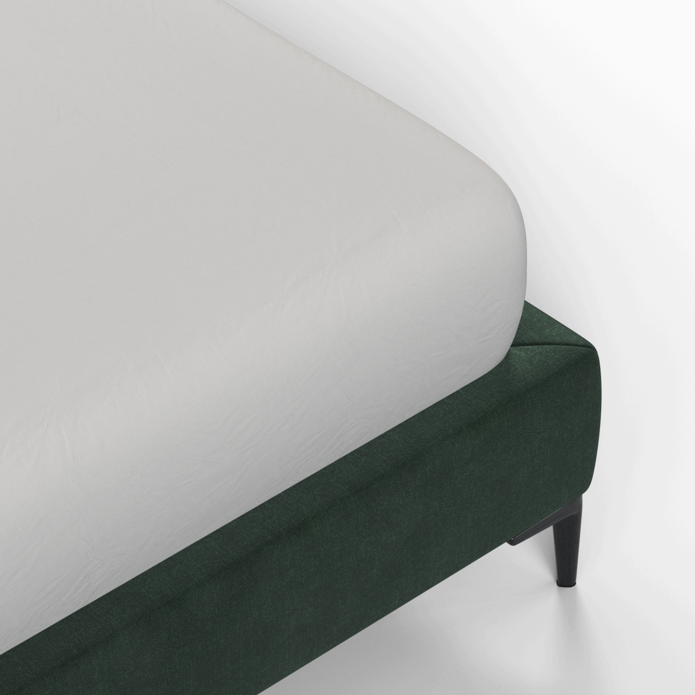 Abbey Upholstered Bed with Structured Headboard and Refined Lines