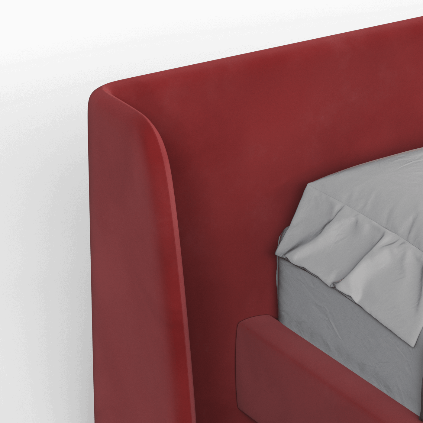 Abbey Upholstered Bed with Structured Headboard and Refined Lines