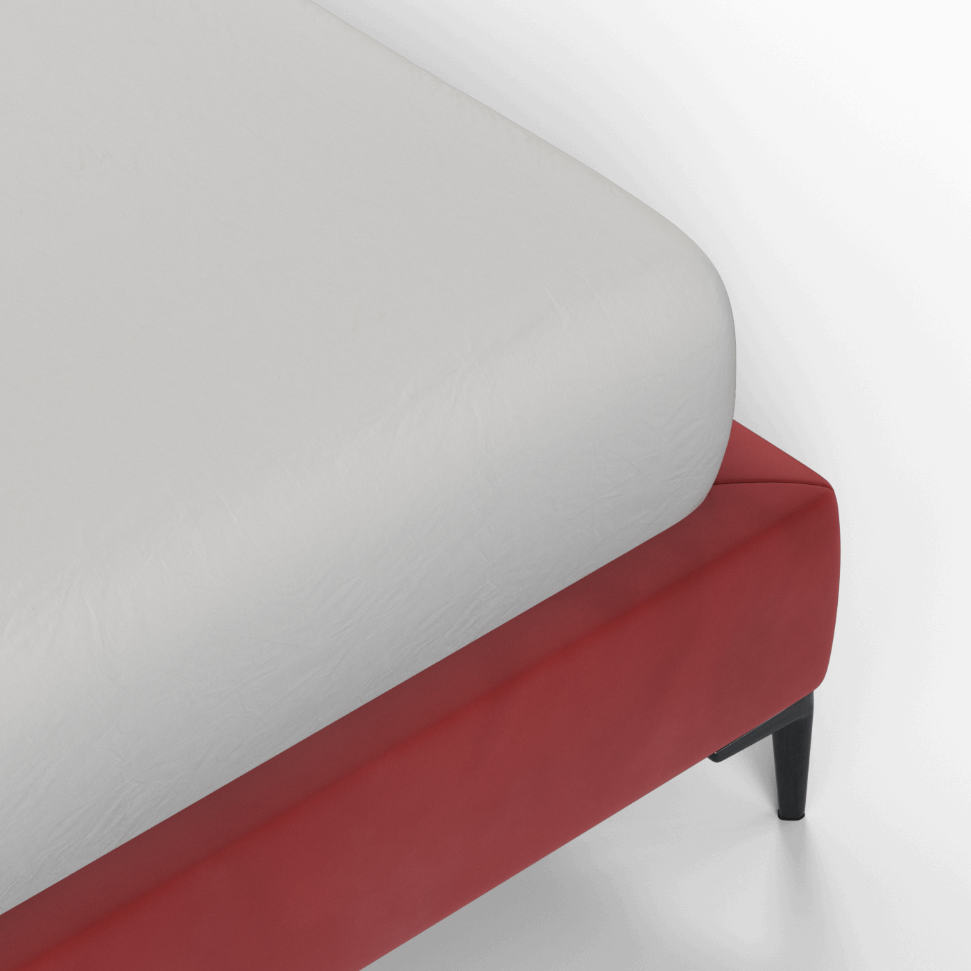 Abbey Upholstered Bed with Structured Headboard and Refined Lines
