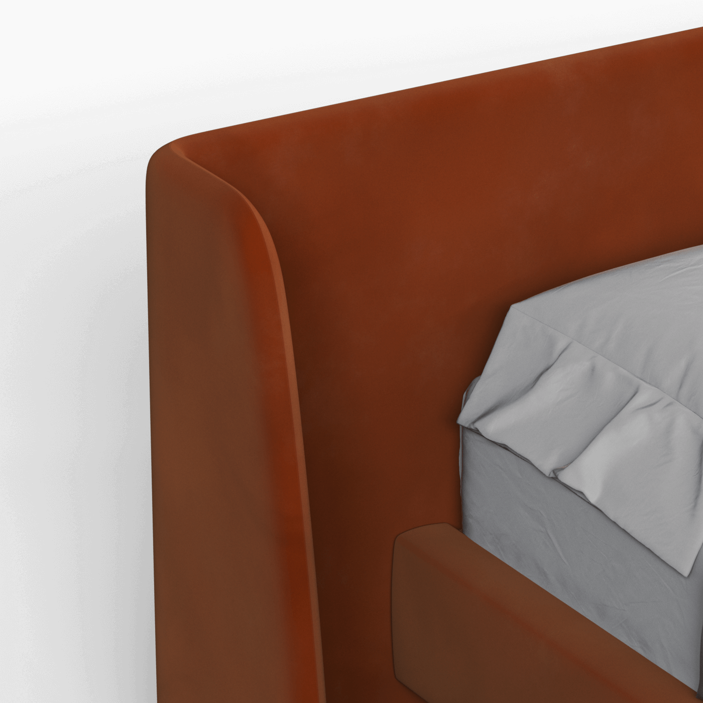 Abbey Upholstered Bed with Structured Headboard and Refined Lines
