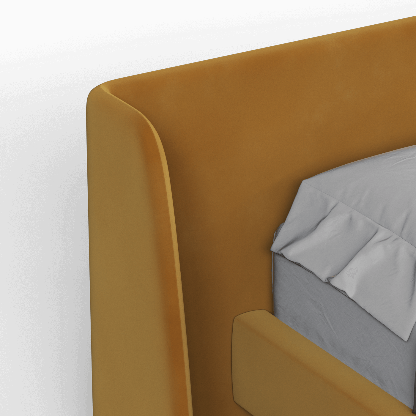Abbey Upholstered Bed with Structured Headboard and Refined Lines