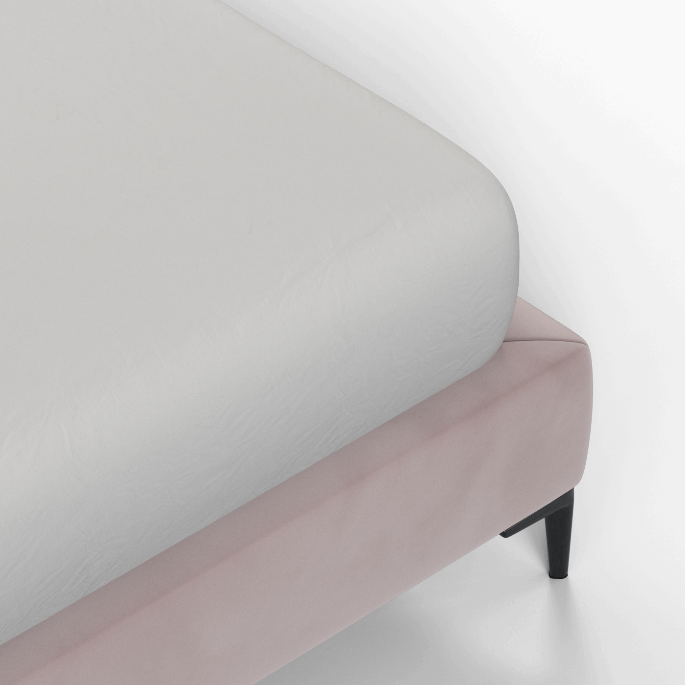 Abbey Upholstered Bed with Structured Headboard and Refined Lines