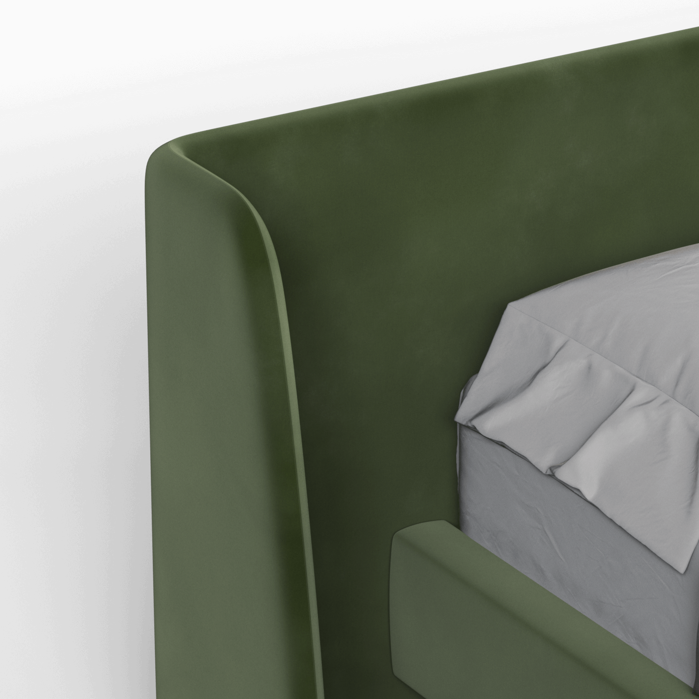Abbey Upholstered Bed with Structured Headboard and Refined Lines