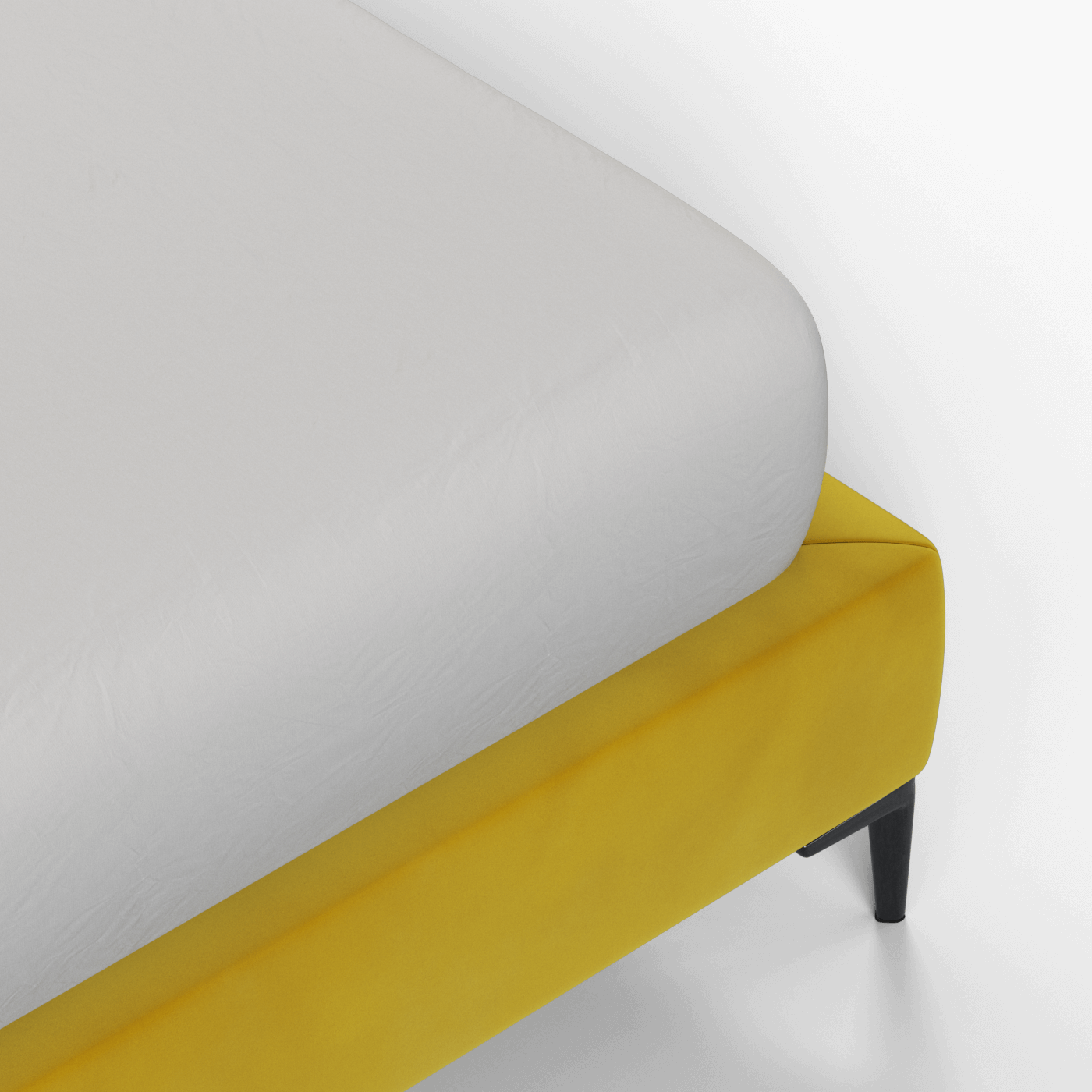 Abbey Upholstered Bed with Structured Headboard and Refined Lines