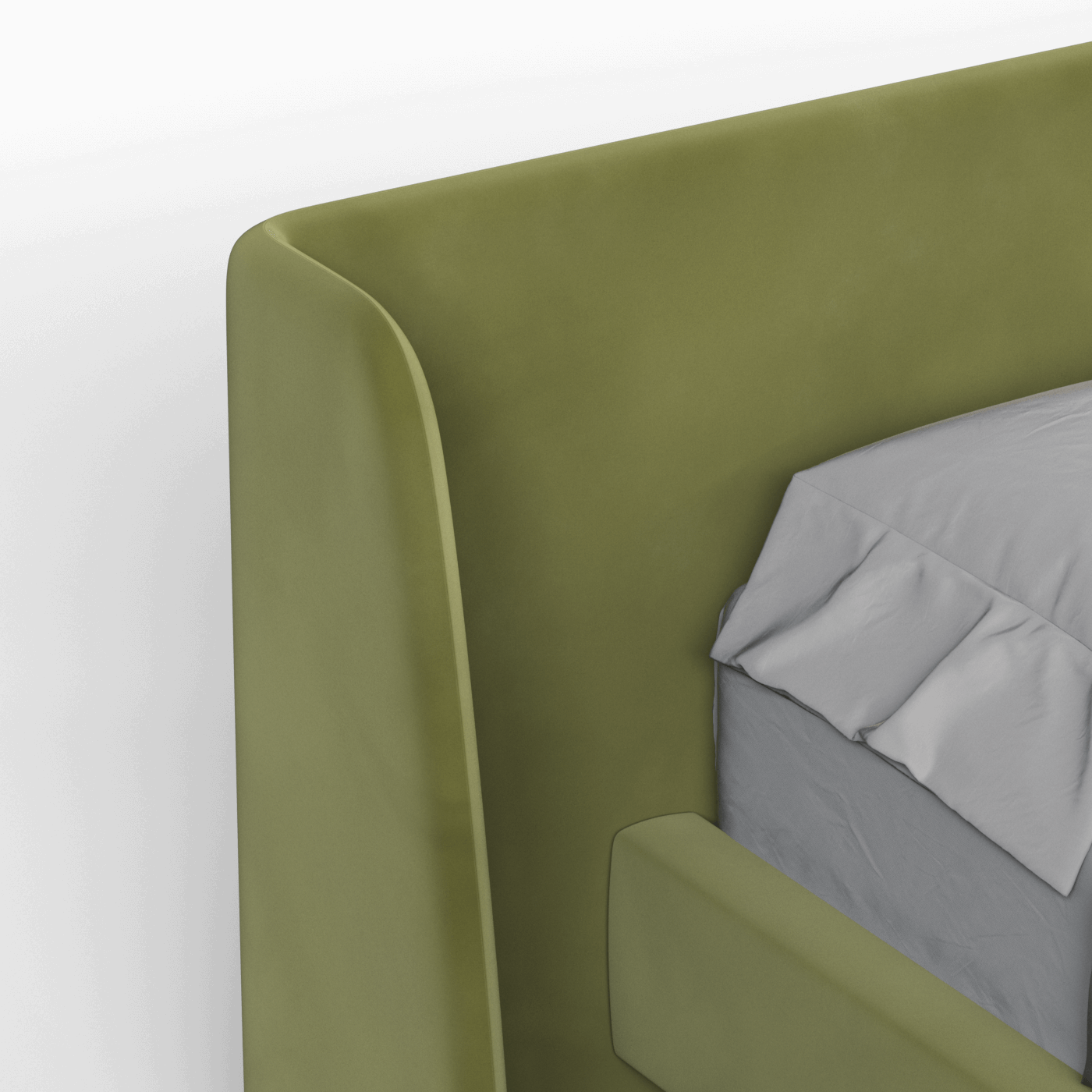 Abbey Upholstered Bed with Structured Headboard and Refined Lines