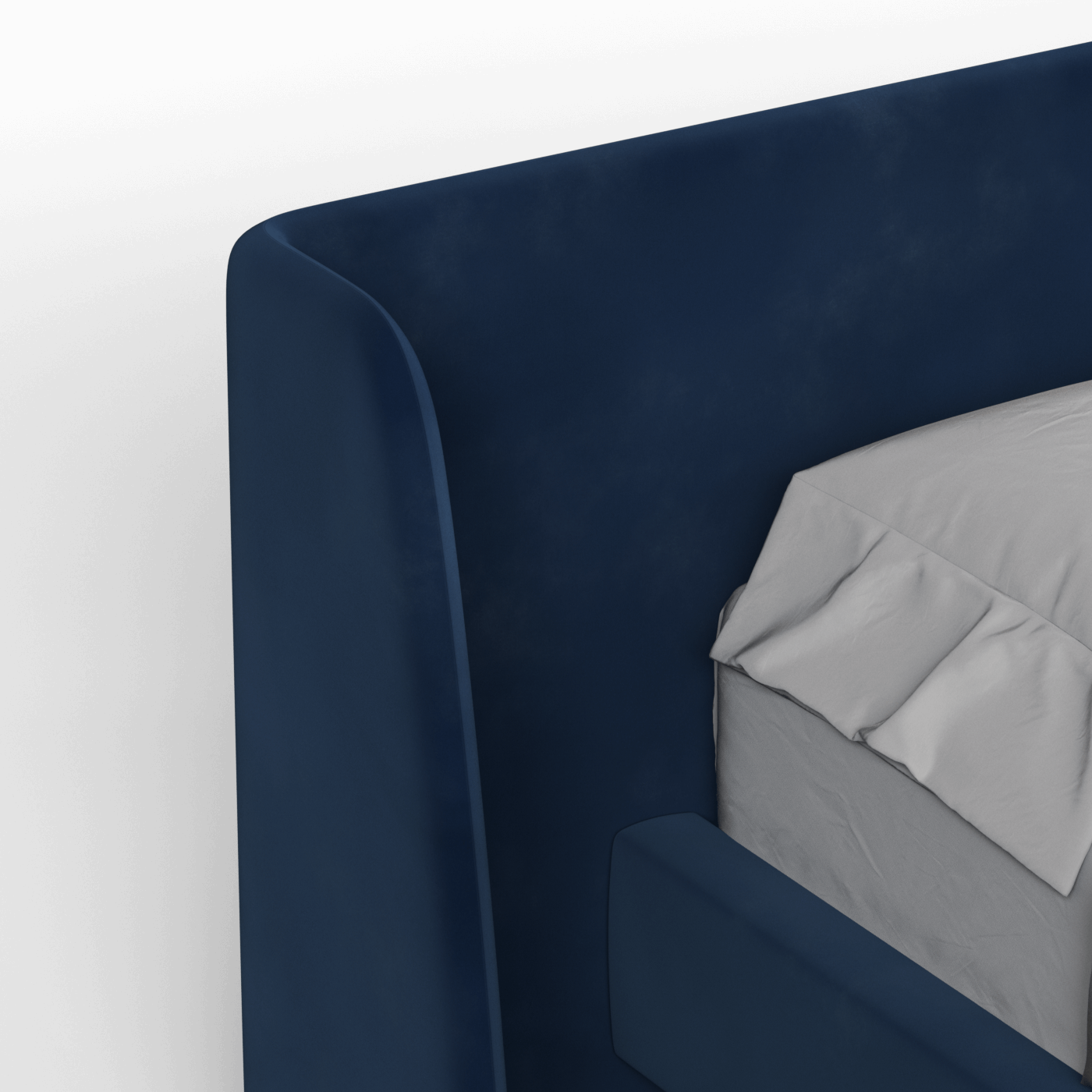 Abbey Upholstered Bed with Structured Headboard and Refined Lines