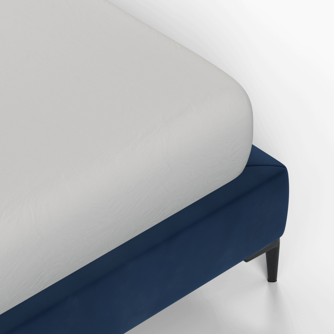 Abbey Upholstered Bed with Structured Headboard and Refined Lines