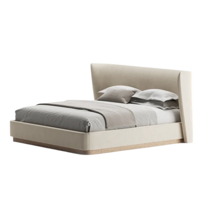 Lit double Essen en tissu crème doux