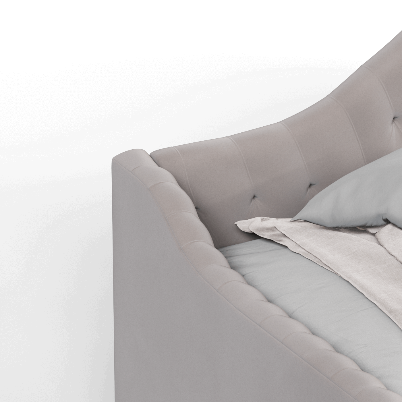 Lit de repos Elise aux courbes élégantes et au confort polyvalent