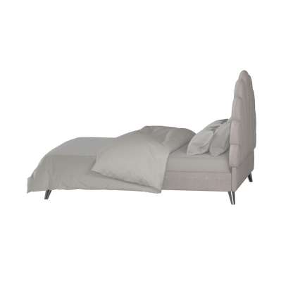 Evelina Curved Headboard Bed in Soft Upholstery