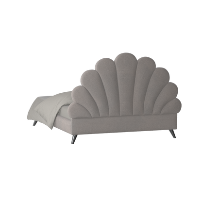 Evelina Curved Headboard Bed in Soft Upholstery