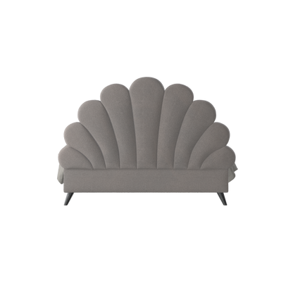 Evelina Curved Headboard Bed in Soft Upholstery