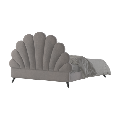 Evelina Curved Headboard Bed in Soft Upholstery
