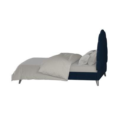 Evelina Curved Headboard Bed in Soft Upholstery