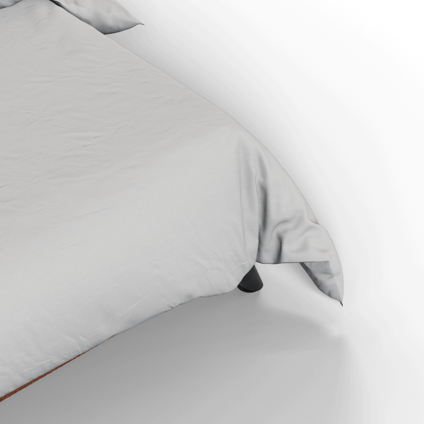 Evelina Curved Headboard Bed in Soft Upholstery
