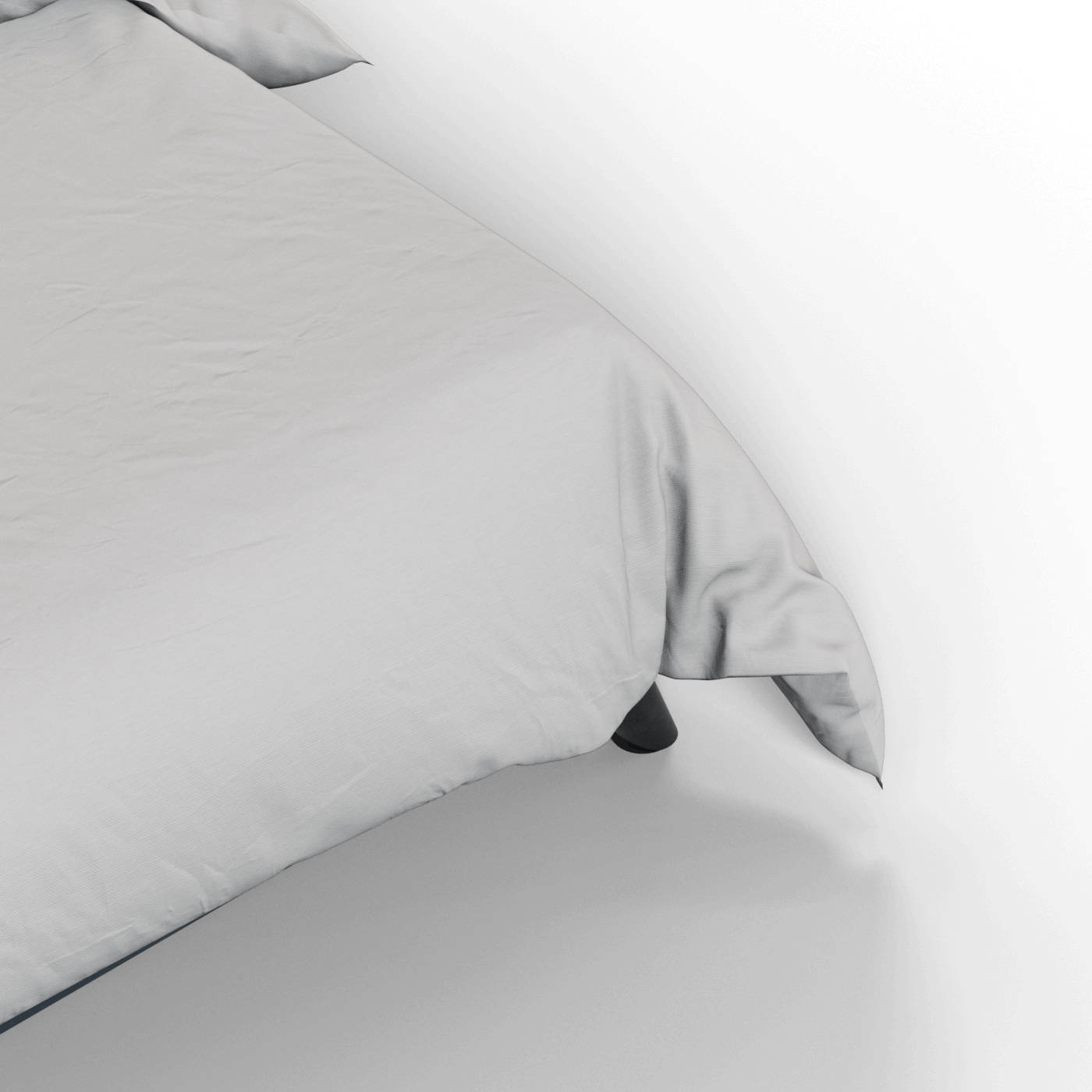 Evelina Curved Headboard Bed in Soft Upholstery