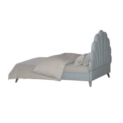 Evelina Curved Headboard Bed in Soft Upholstery
