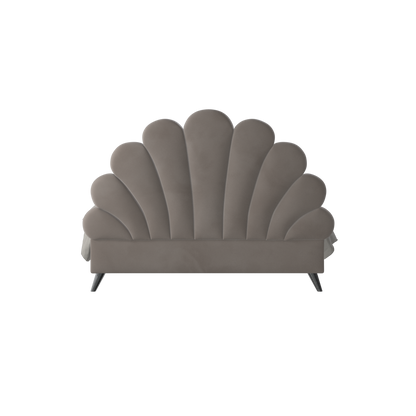 Evelina Curved Headboard Bed in Soft Upholstery