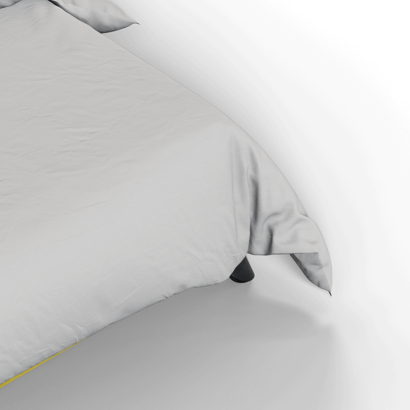 Evelina Curved Headboard Bed in Soft Upholstery