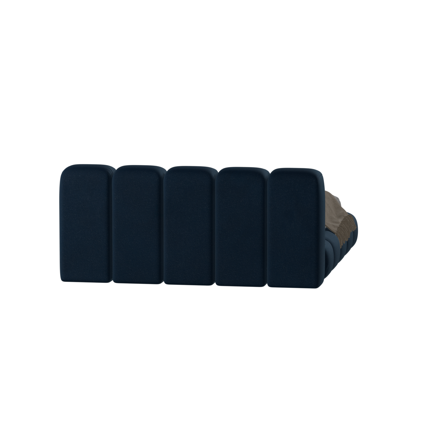 Fluffy Upholstered Bed Frame in Textured Bouclé
