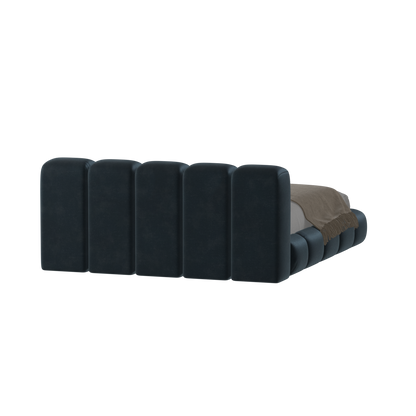 Fluffy Upholstered Bed Frame in Textured Bouclé