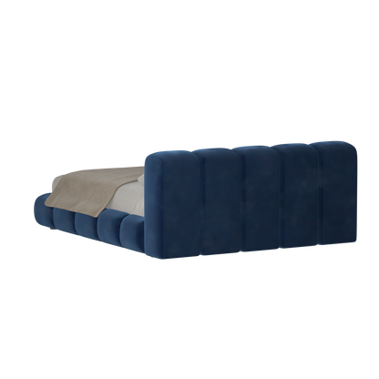 Fluffy Upholstered Bed Frame in Textured Bouclé