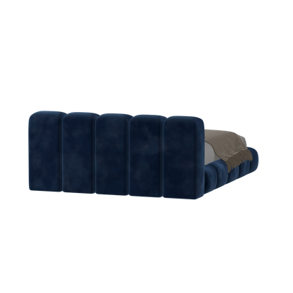 Fluffy Upholstered Bed Frame in Textured Bouclé
