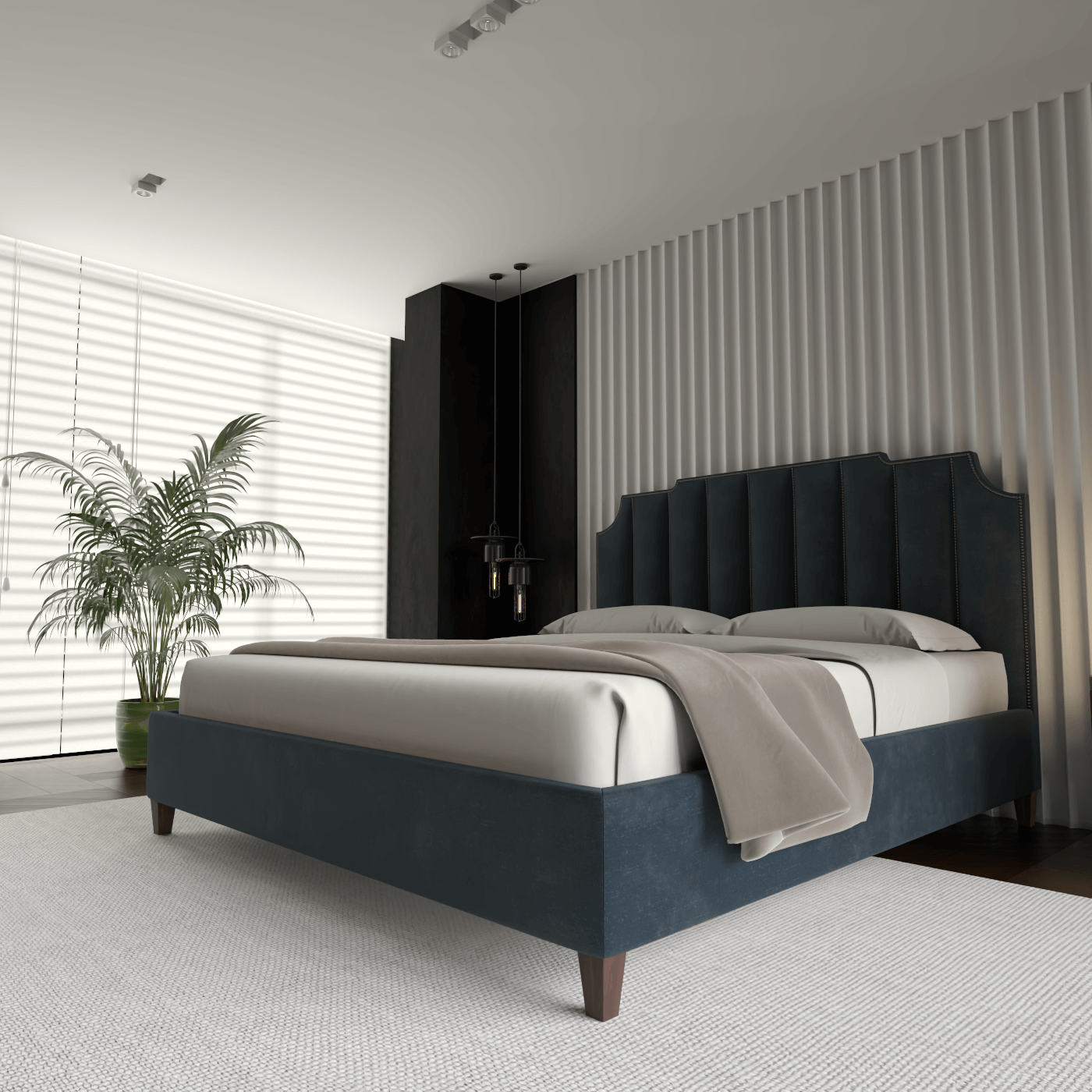 Gabriella Bed with High headboard
