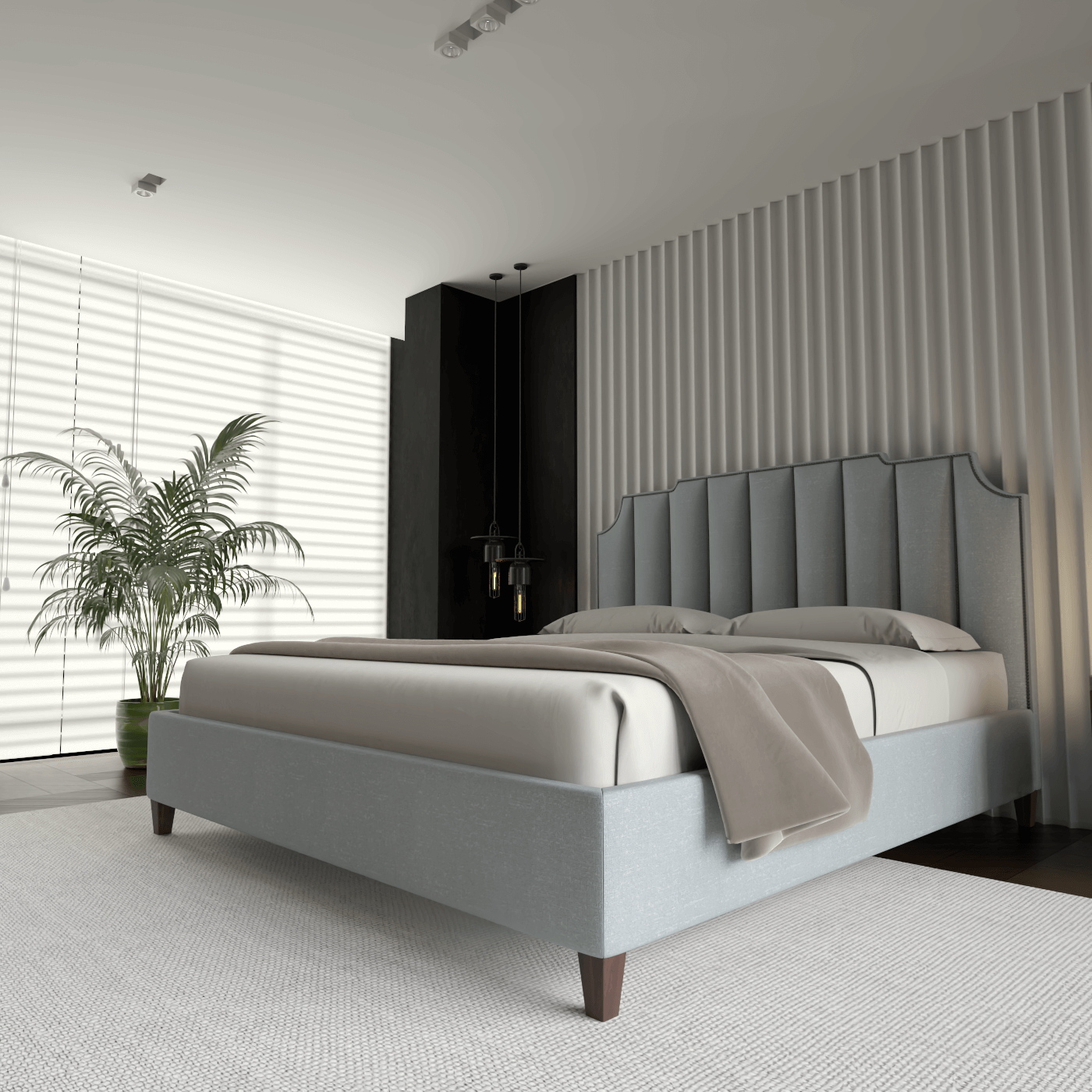 Gabriella Bed with High headboard