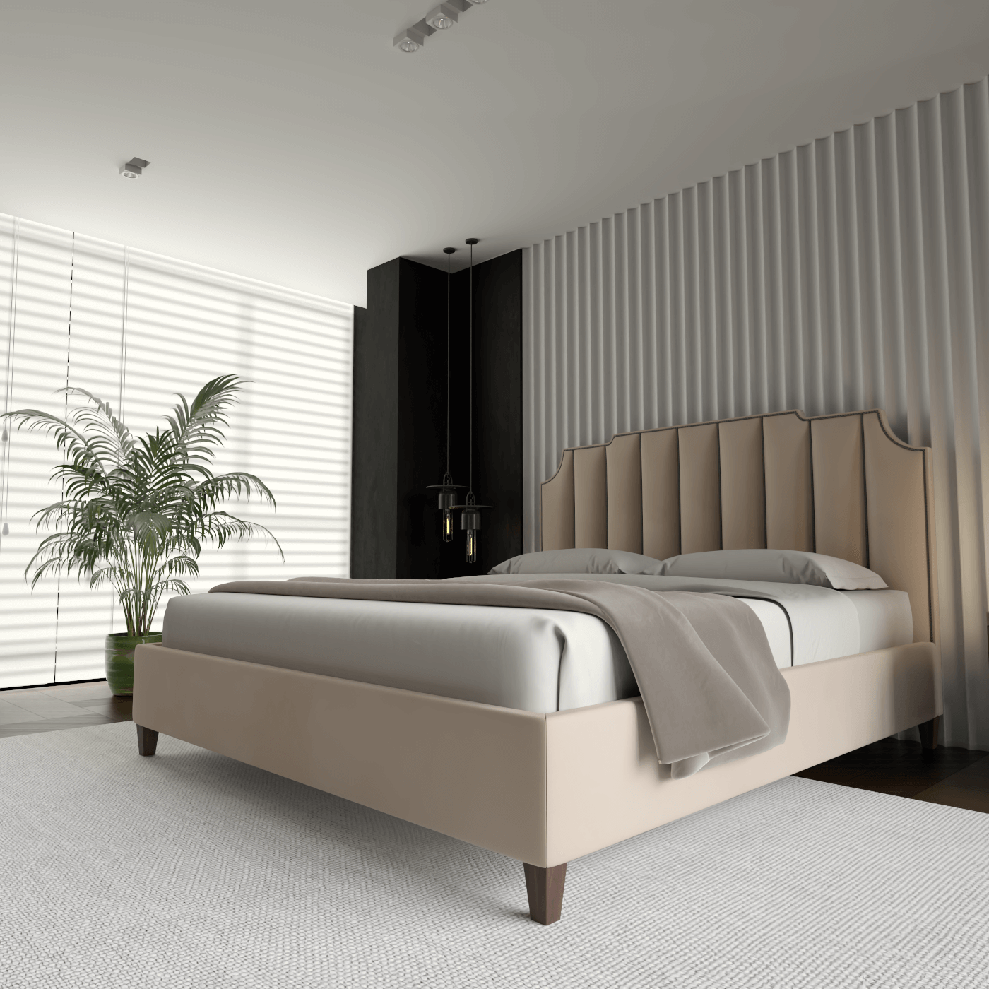 Gabriella Bed with High headboard