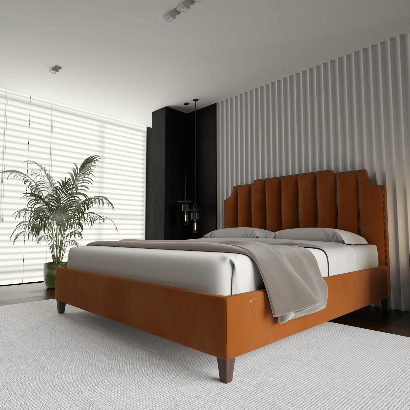 Gabriella Bed with High headboard