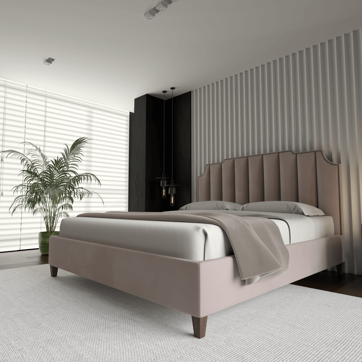 Gabriella Bed with High headboard