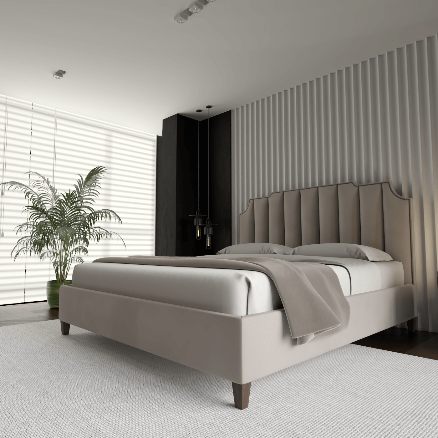Gabriella Bed with High headboard