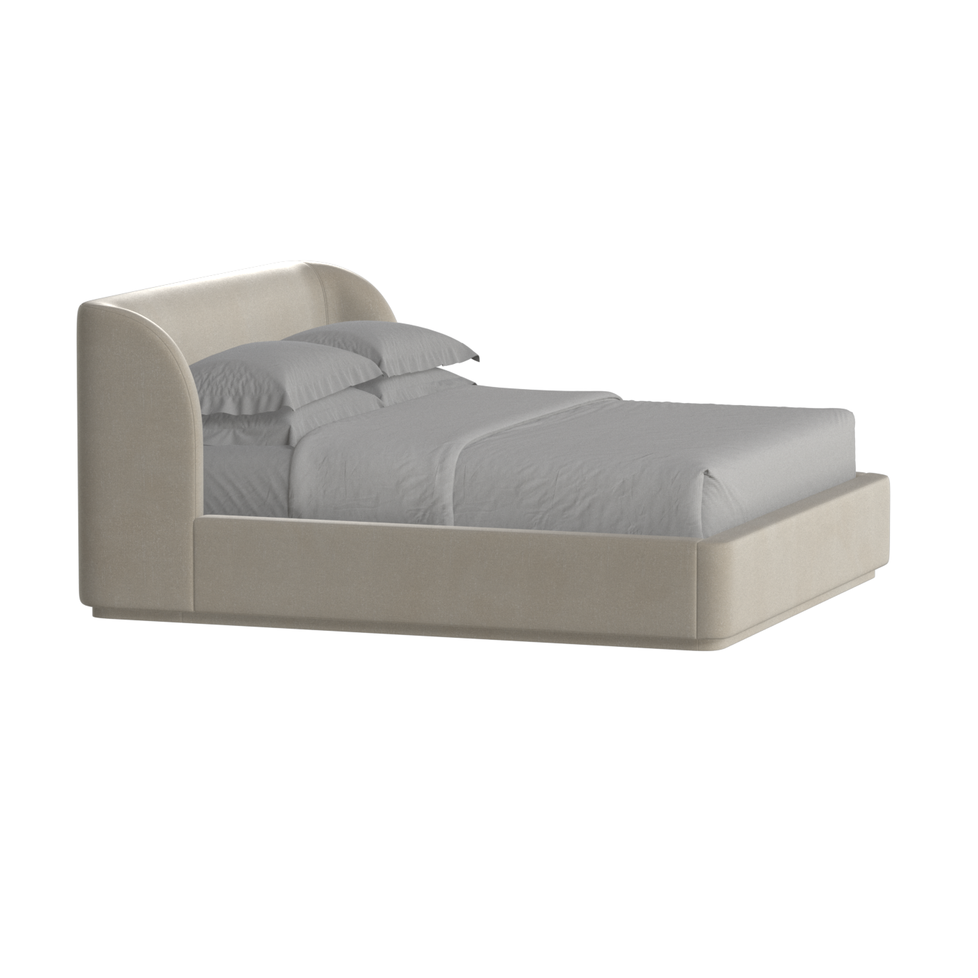 Giacomo Double Bed with Wide Panelled Headboard