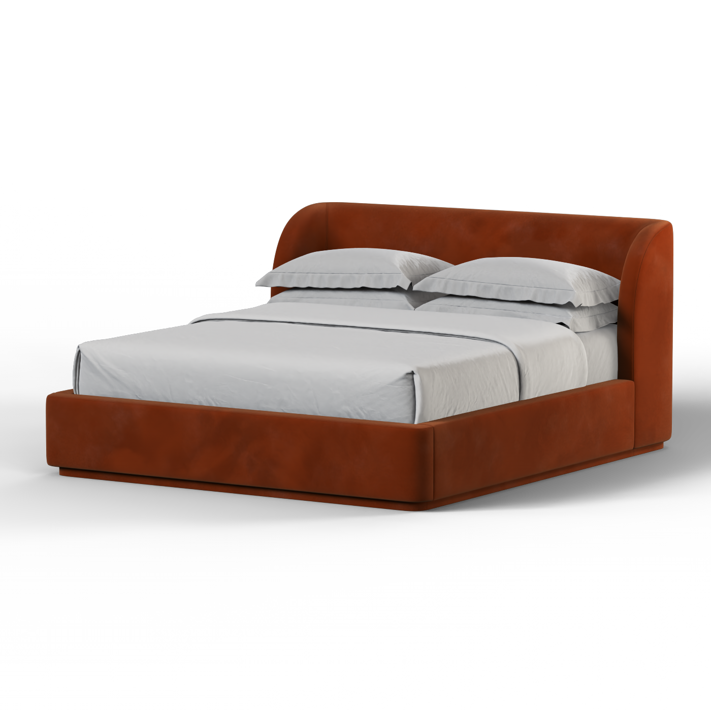 Giacomo Double Bed with Wide Panelled Headboard