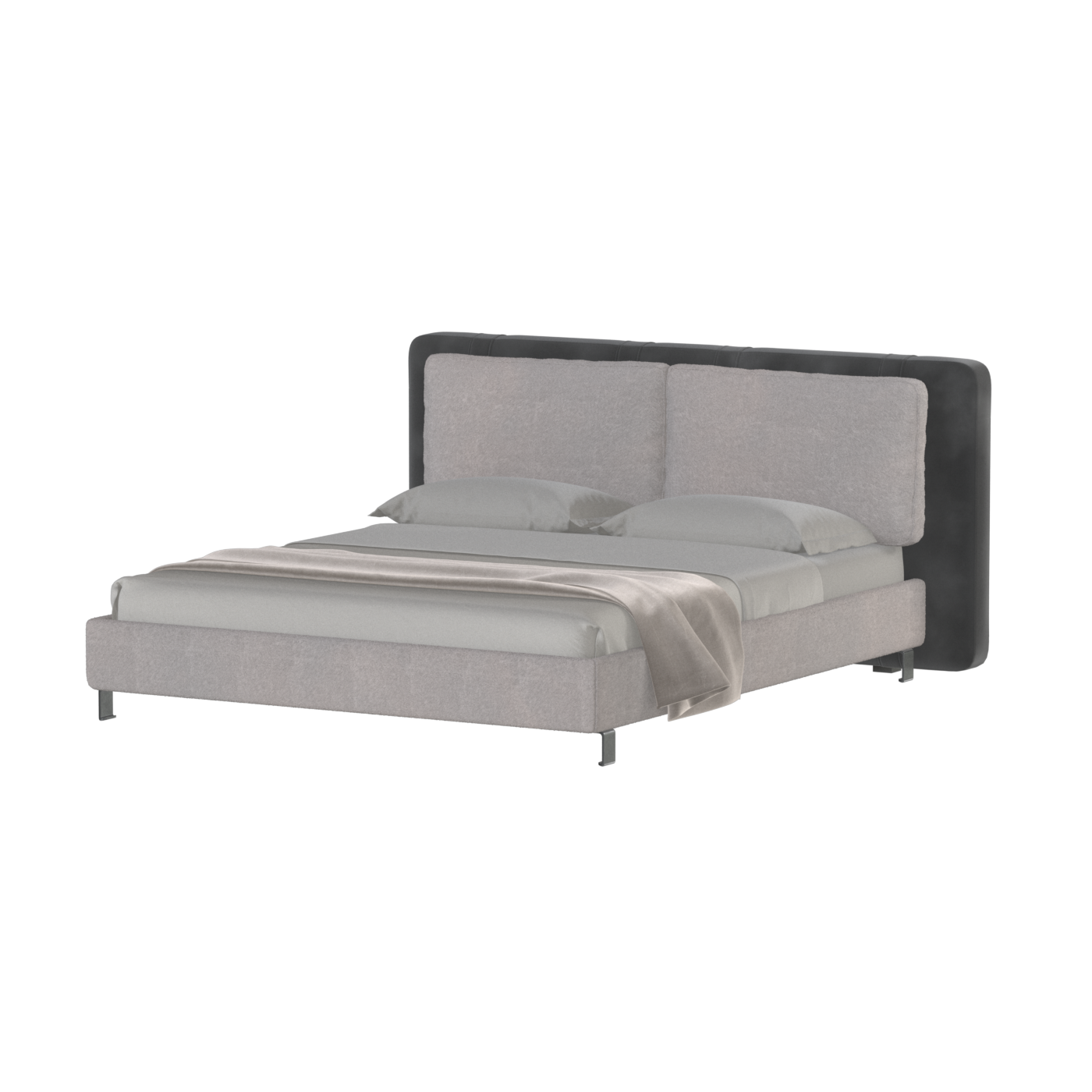 Giovanna Double Bed with Elegant Headboard