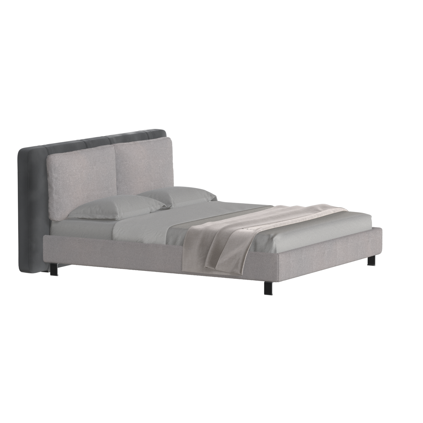 Giovanna Double Bed with Elegant Headboard