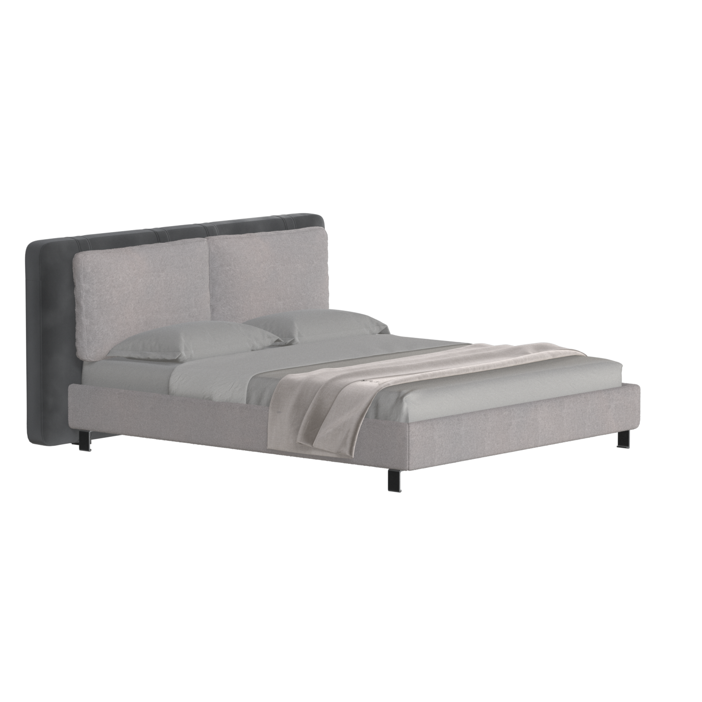 Giovanna Double Bed with Elegant Headboard