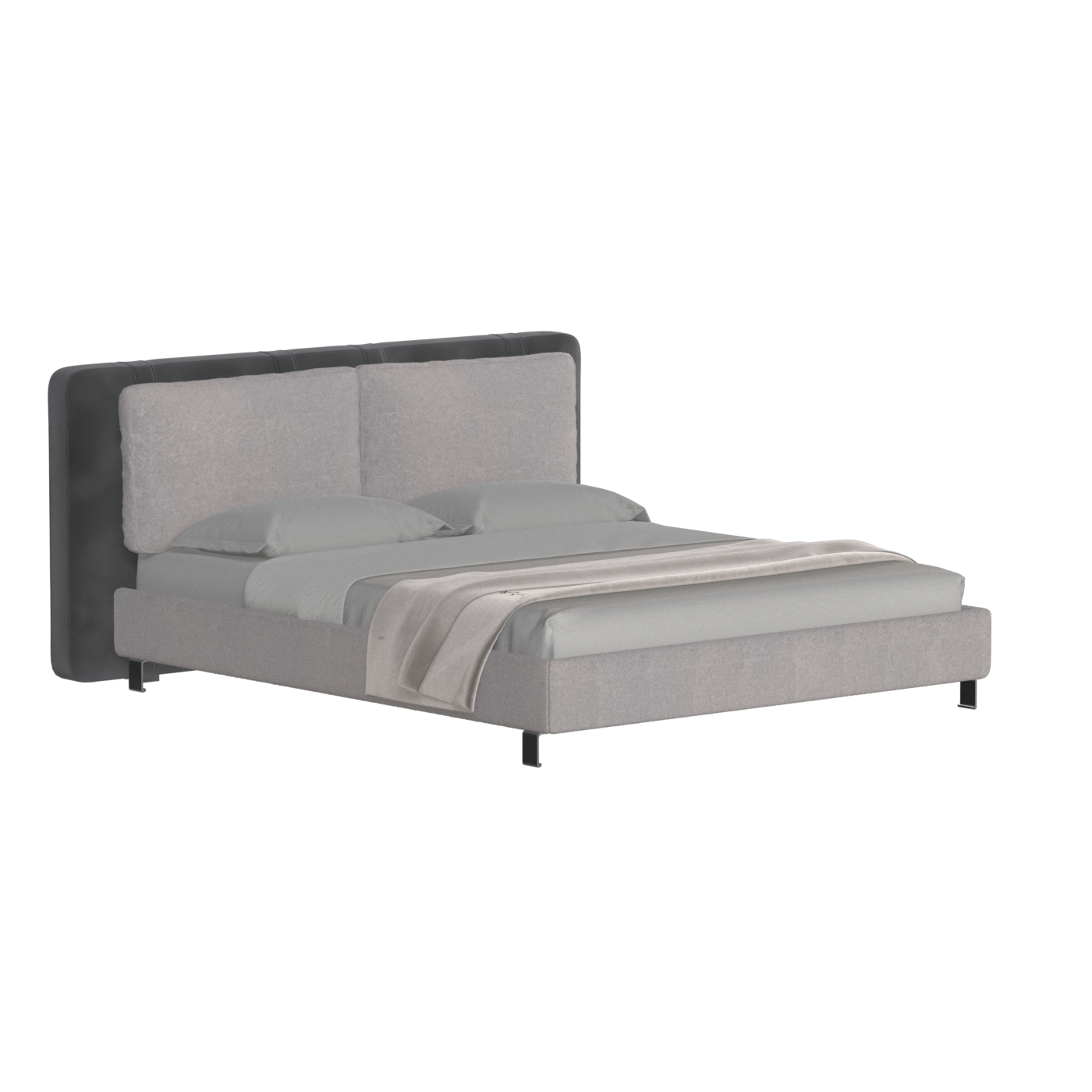 Giovanna Double Bed with Elegant Headboard