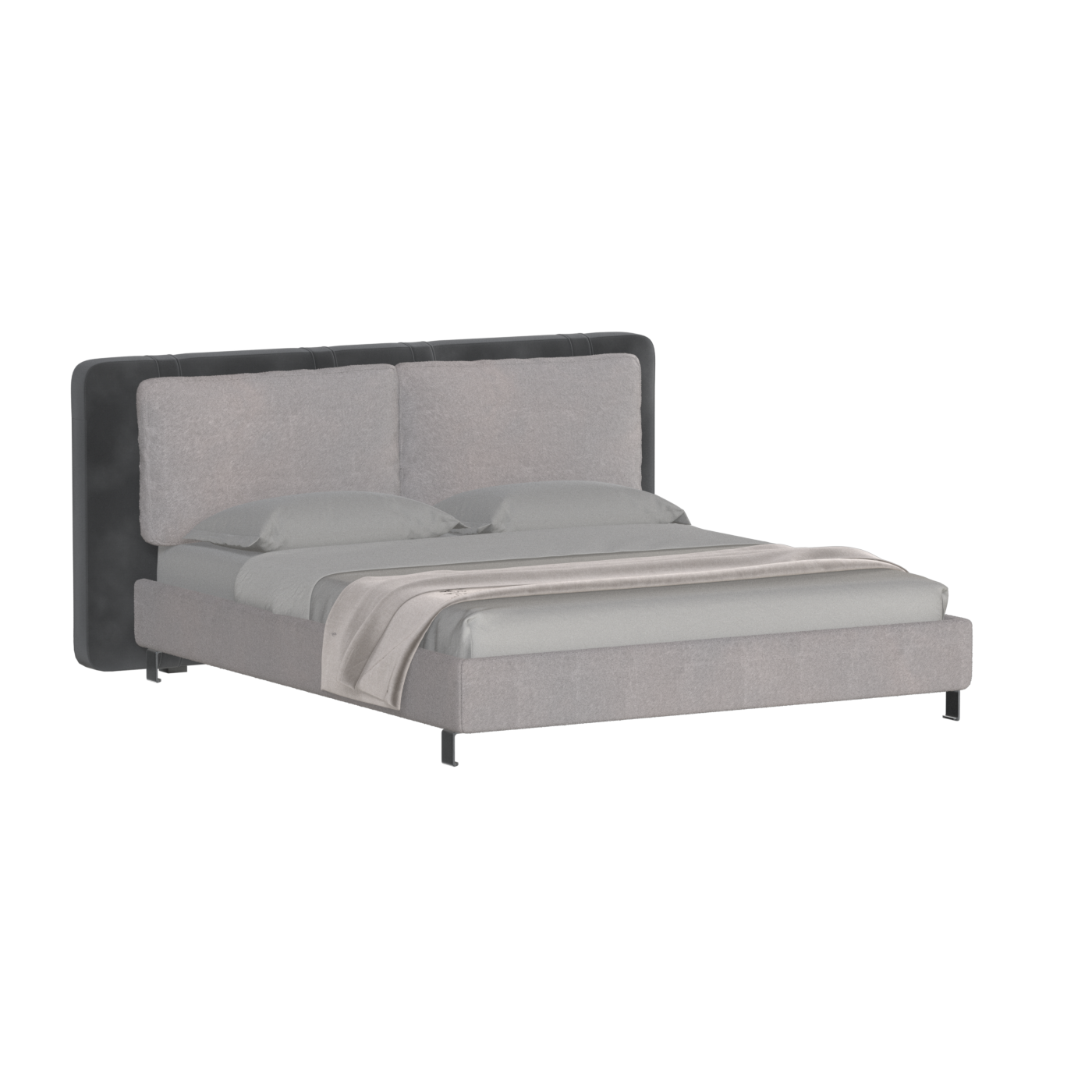Giovanna Double Bed with Elegant Headboard